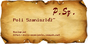 Poli Szaniszló névjegykártya